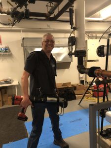 Our very own "Tim the Tool Man" with the new Viega Mega Press tool