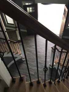 radiant floor from top of stairs